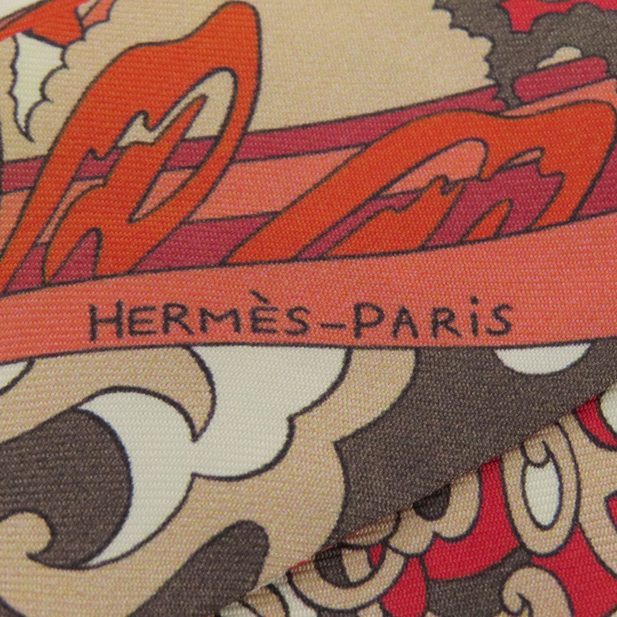 HERMES scarf silk Red Twilly Women  d