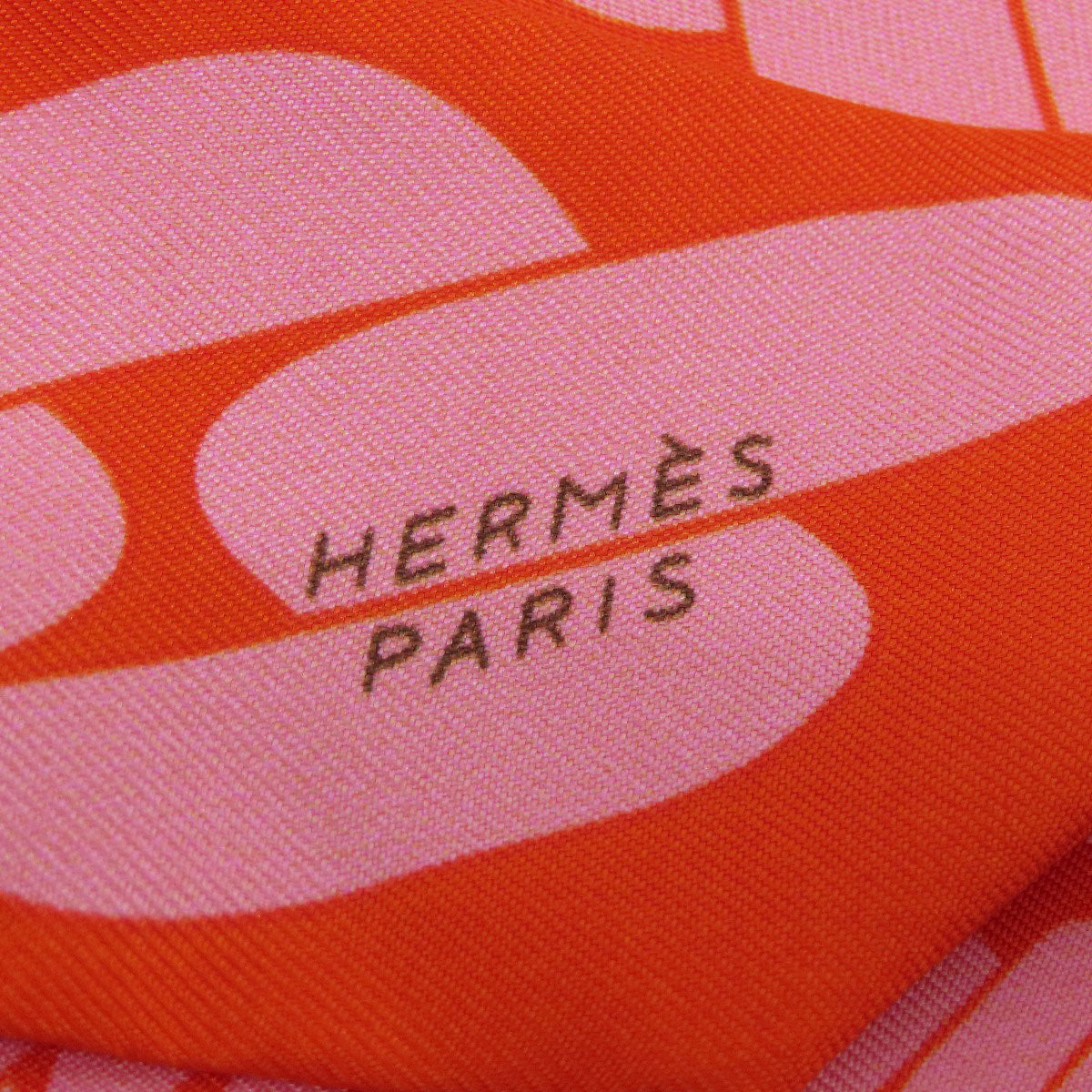 HERMES scarf silk Orange Twilly Women  d