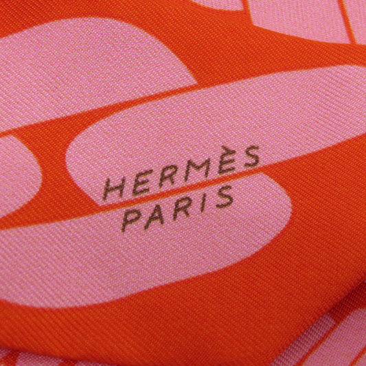 HERMES scarf silk Orange Twilly Women  d