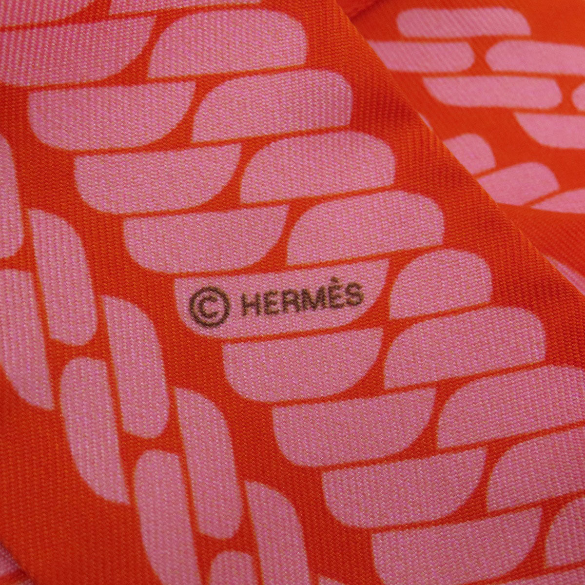 HERMES scarf silk Orange Twilly Women  d
