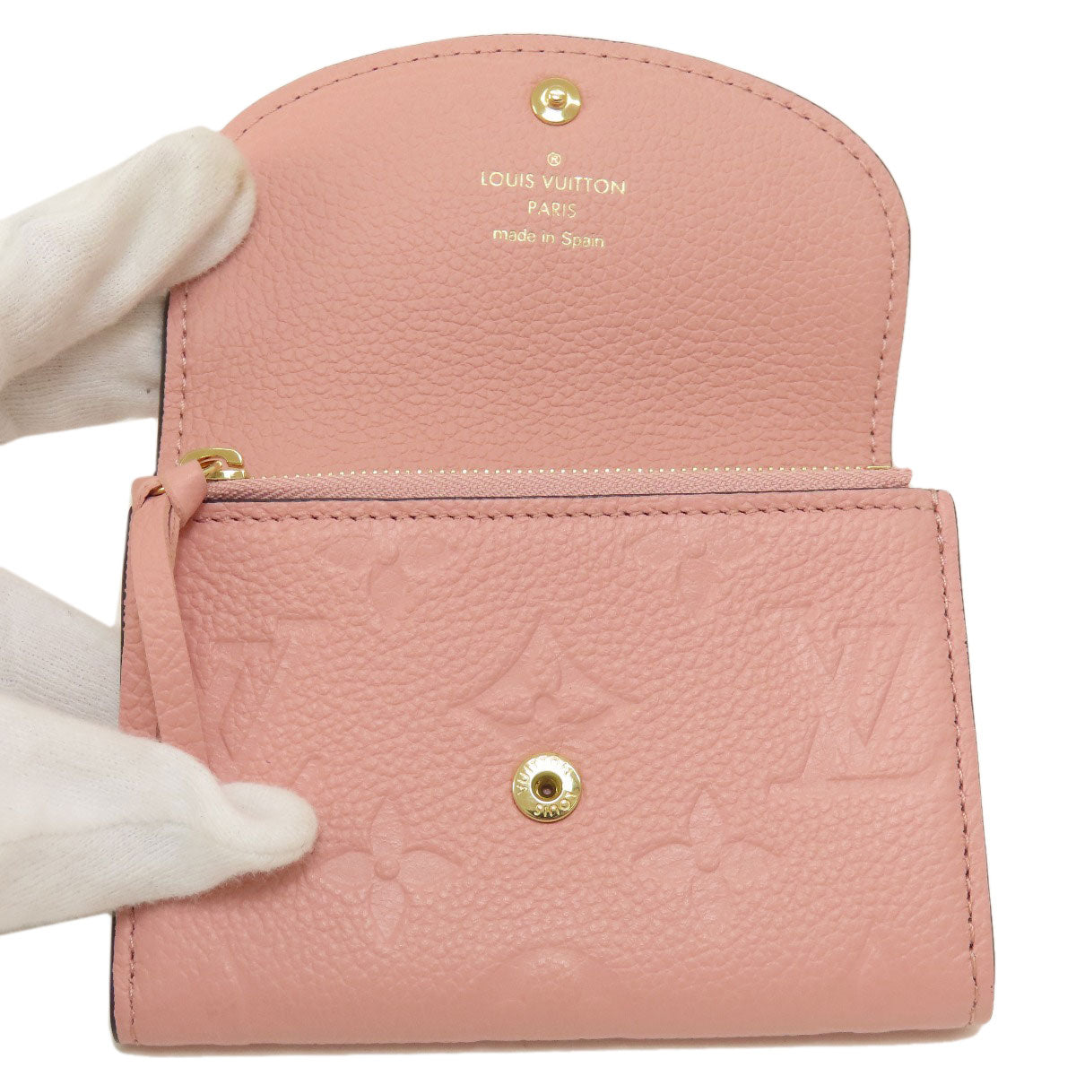 LOUIS VUITTON Coin case M81520 Ann Platt pink Portomone Rosali Rose Poodle Women  d