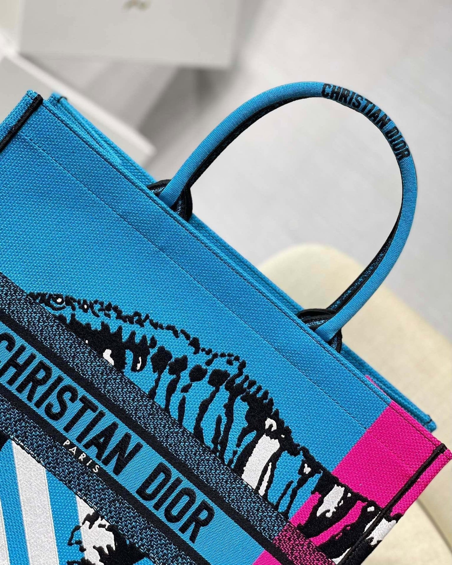 Top Quality Large Book Tote Blue And Pink, For Women, Womens Handbags 16.5in/42cm CD
