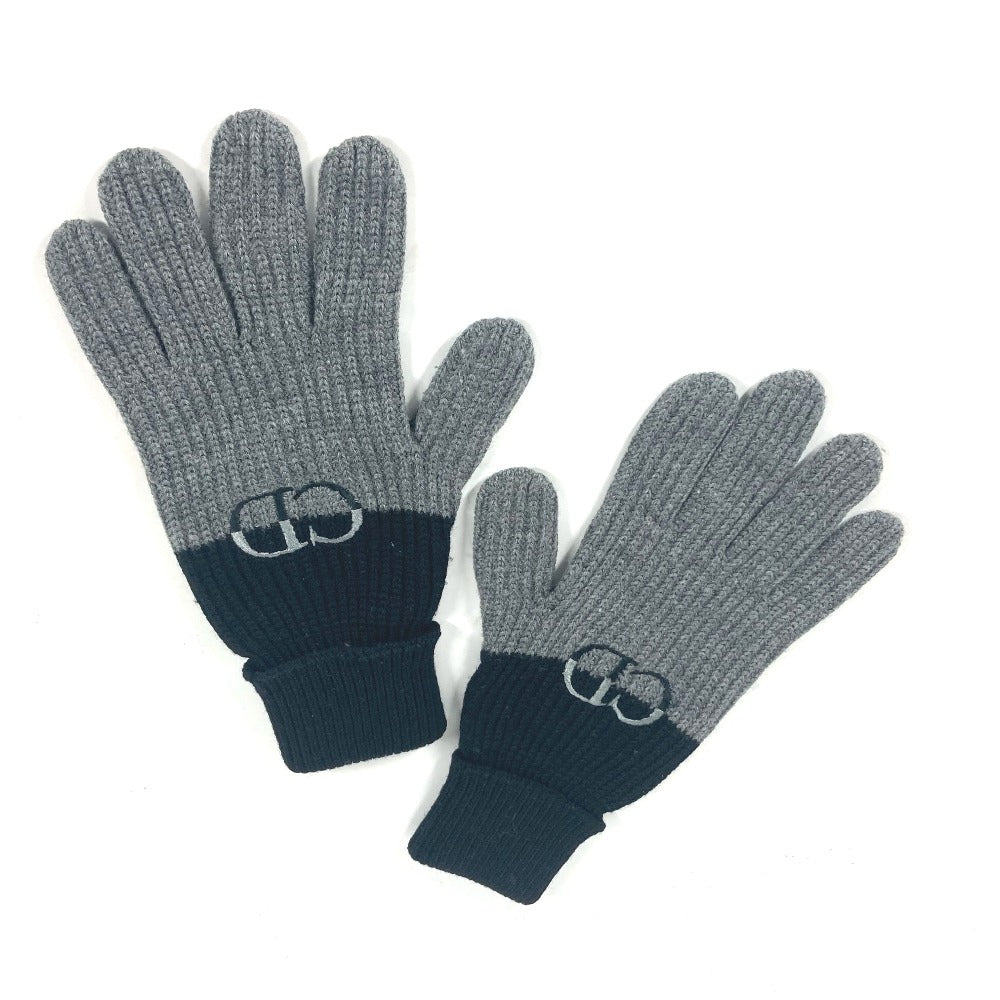 Dior gloves 213MG01AT481 wool gray By color CD logo mens M