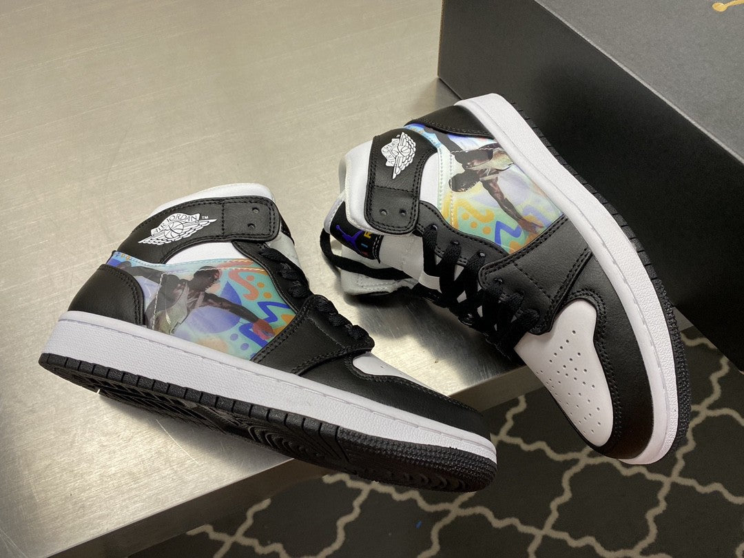Top Quality Jordan 1 Mid Wmns ‘Hologram’ Black For Men DR9495-001