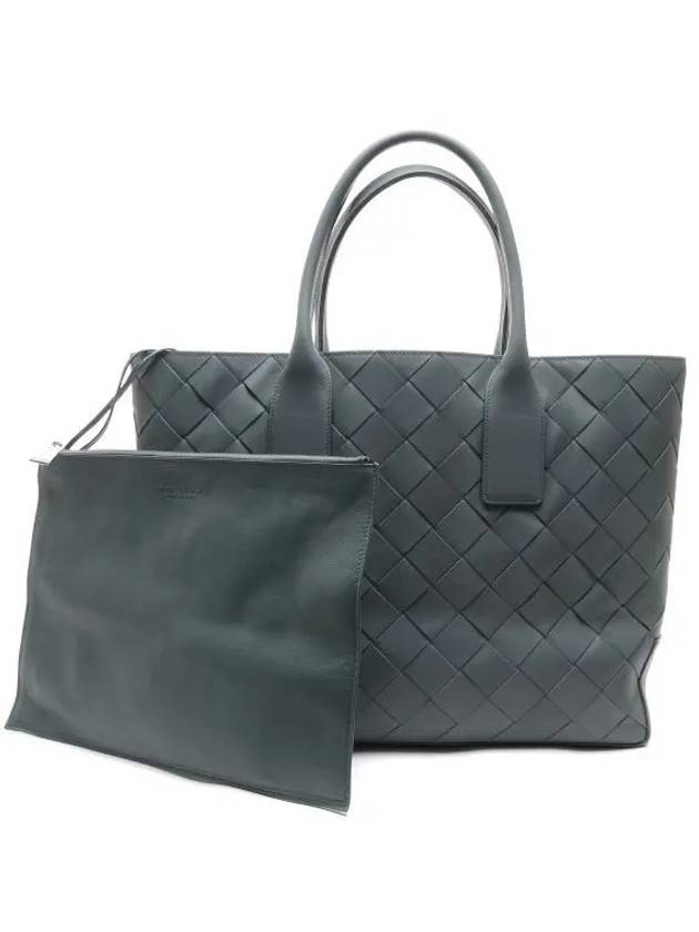 Luxury Bottega Veneta Intrecciato Tote Bag Grey