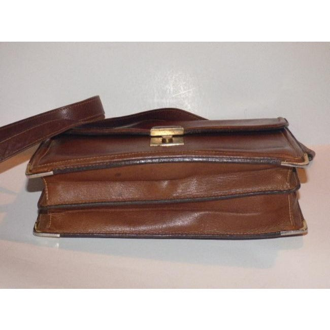 Gucci   Supple Brown Leather Shoulder Bag