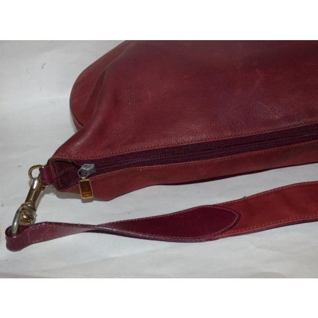 Gucci   Burgundy Red Suede With Leather Hobo Bag