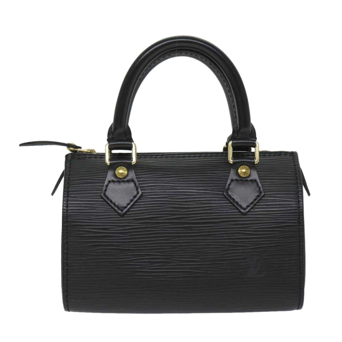 LOUIS VUITTON Epi Mini Speedy Hand Bag 2way SPO Black LV Auth 56796A