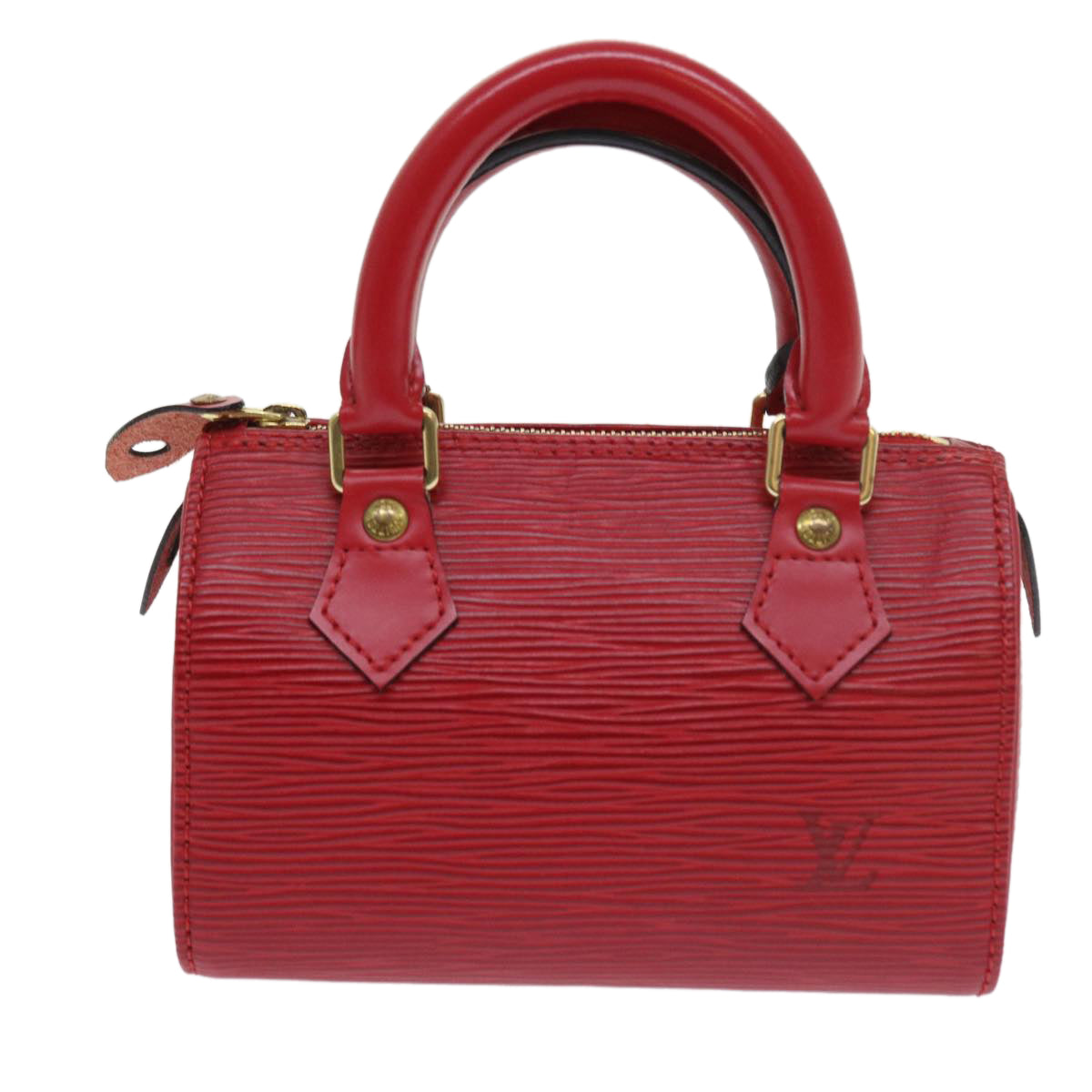 LOUIS VUITTON Epi Mini Speedy Hand Bag SPO 2way Red LV Auth 56797A