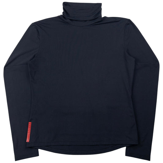 Prada Sport Long Sleeve Turtleneck Top Womens Size M