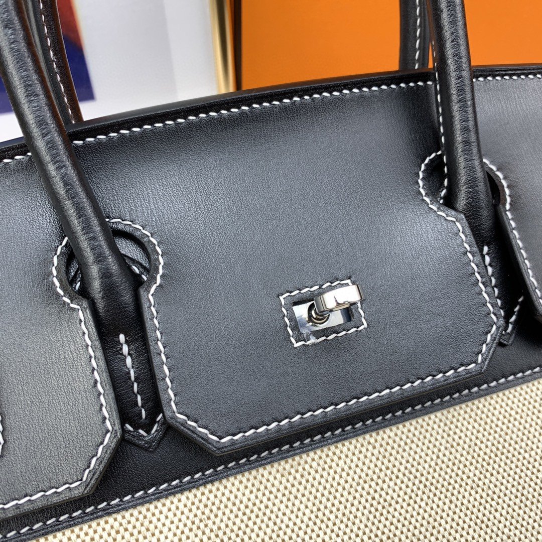 Top Quality Birkin Nata Swift BiColor For Women SiTop Qualityer Toned Hardware 11.8in/30cm