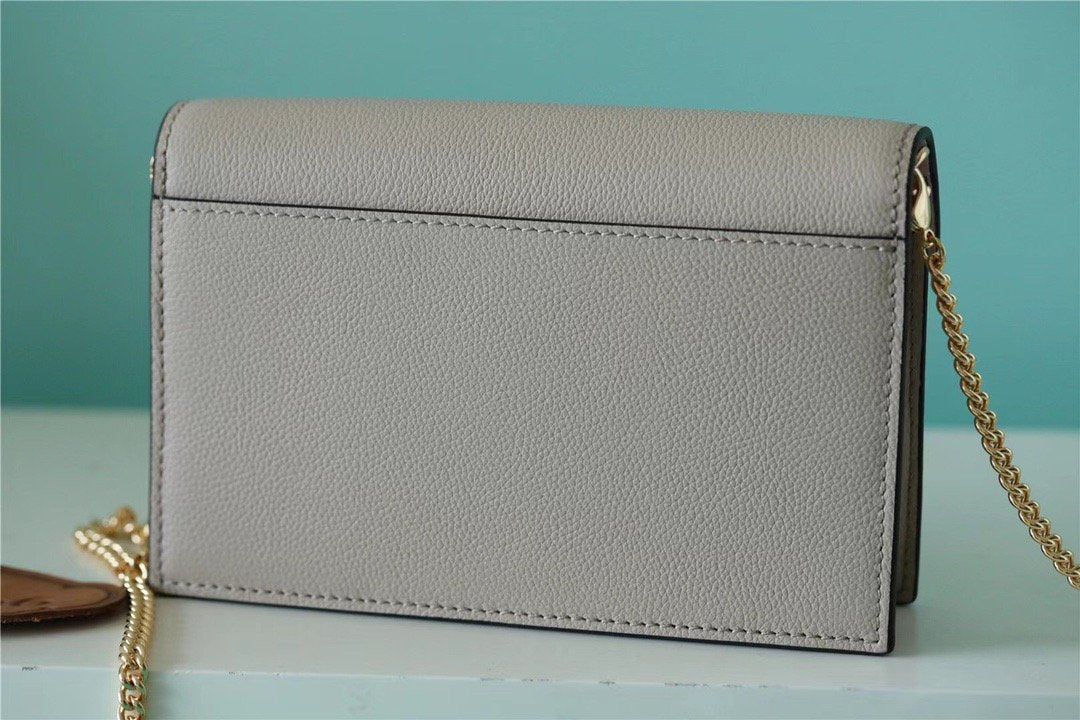 Top Quality Mylockme Chain Pochette Grey For Women,  Shoulder and Crossbody Bags 7.5in/19cm Top Quality 