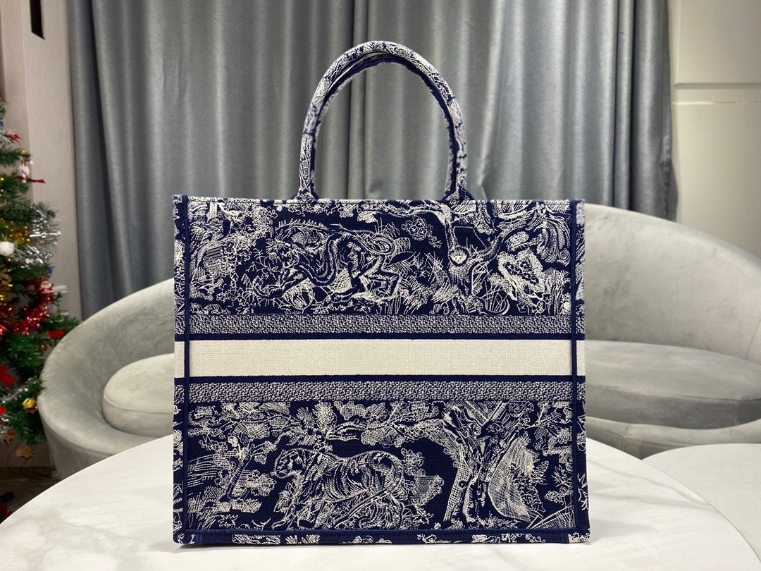 Top Quality Large Book Tote Blue Multicolor, For Women, Womens Handbags 16.5in/42cm CD M1286ZRGO_M928