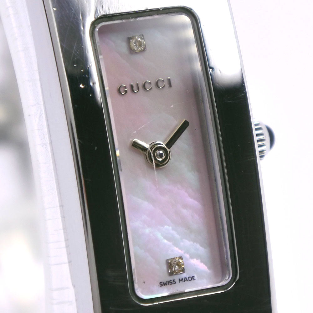 GUCCI Watches Quartz 3900L Stainless Steel Silver 2P diamond Pink shell dial Women  d