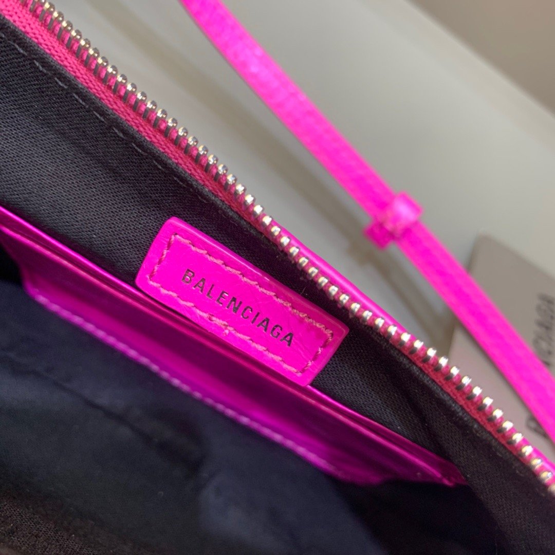 Top Quality Le Cagole Mini Bag With Chain In Dark Pink, For Women,  Bags 8.2in/21cm