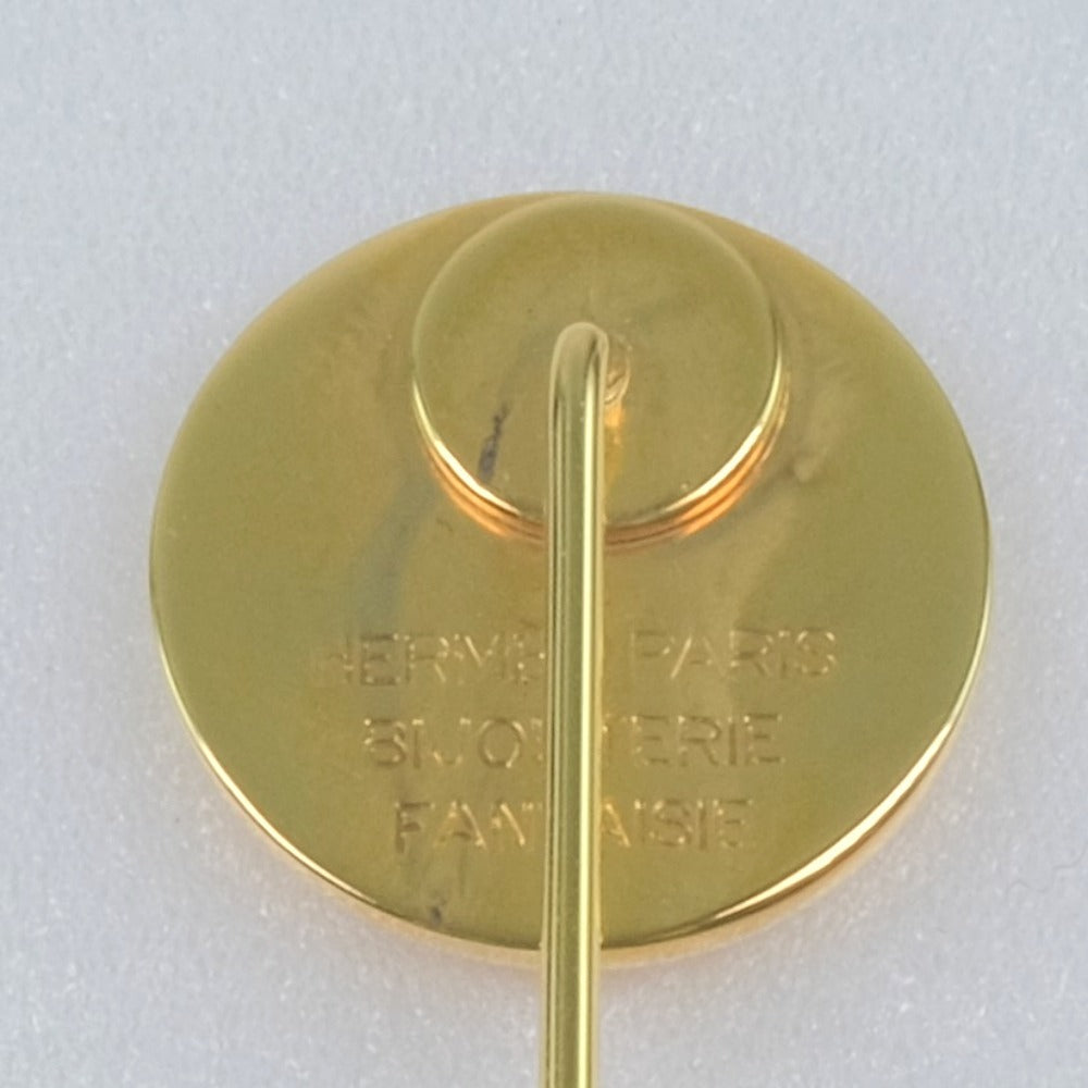 HERMES Brooch Plated Gold gold Pin Brooch Serie Women(Unisex)  d
