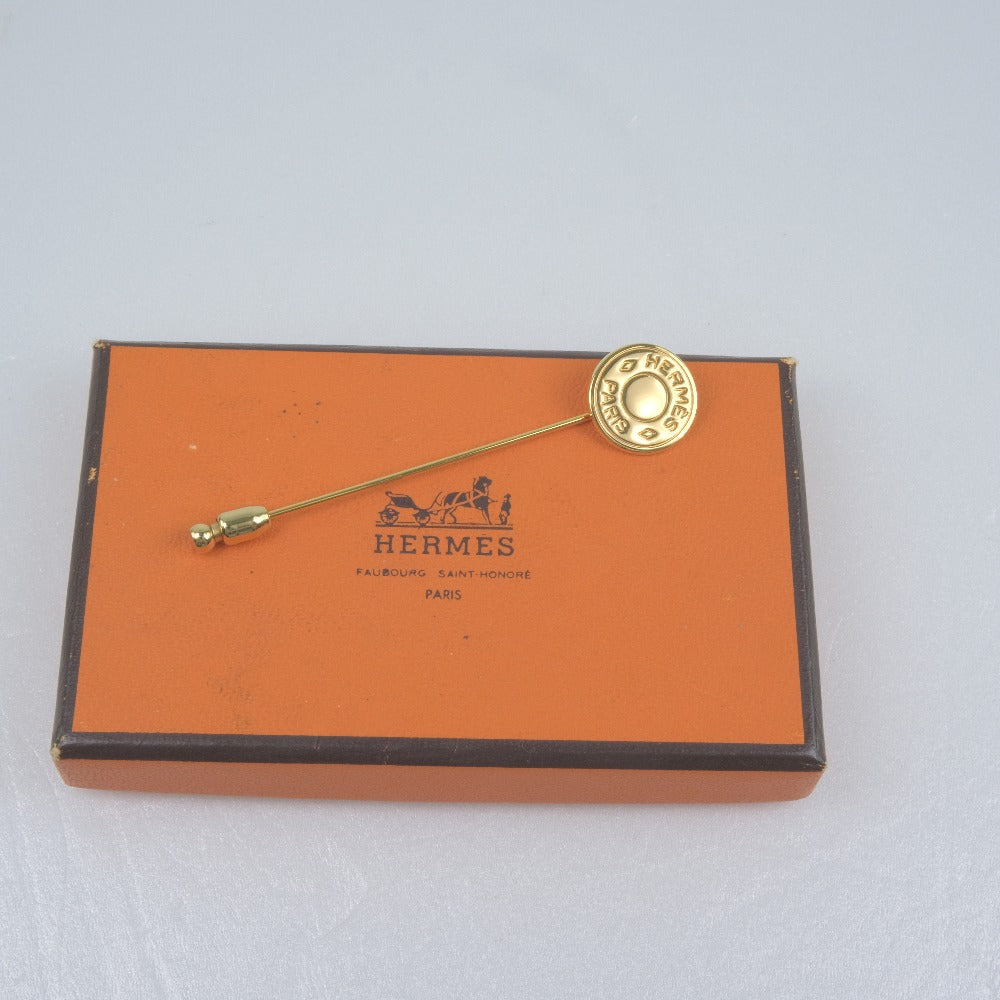 HERMES Brooch Plated Gold gold Pin Brooch Serie Women(Unisex)  d