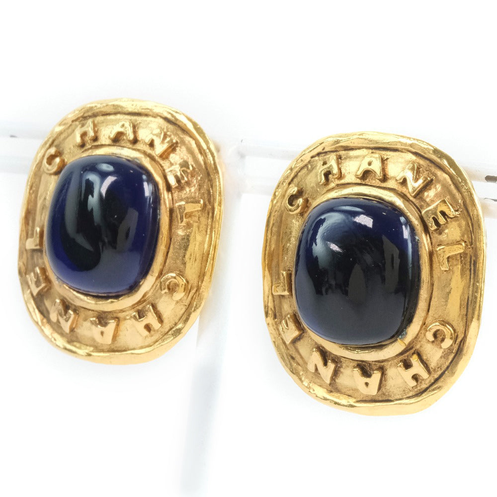 CHANEL Earring Plated Gold, Blue Stone gold Colored stone   Women