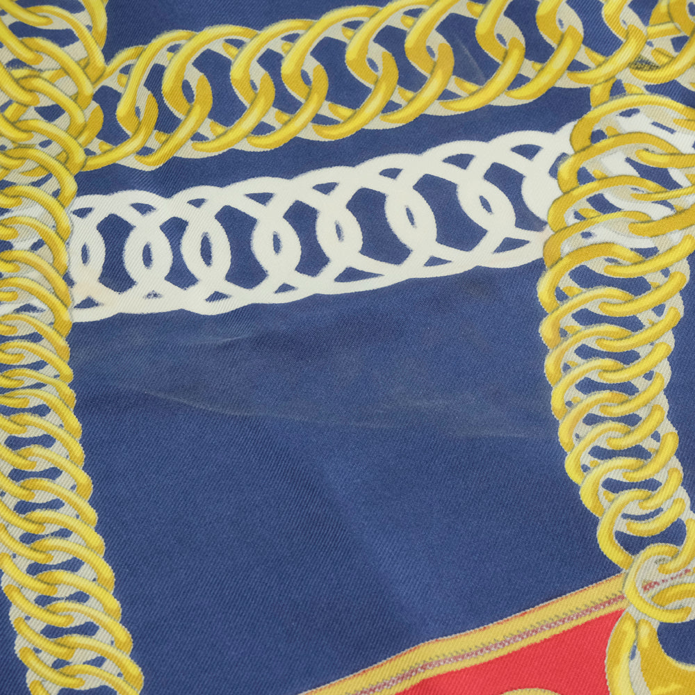 HERMES scarf silk Red and blue Carre90 Women  d