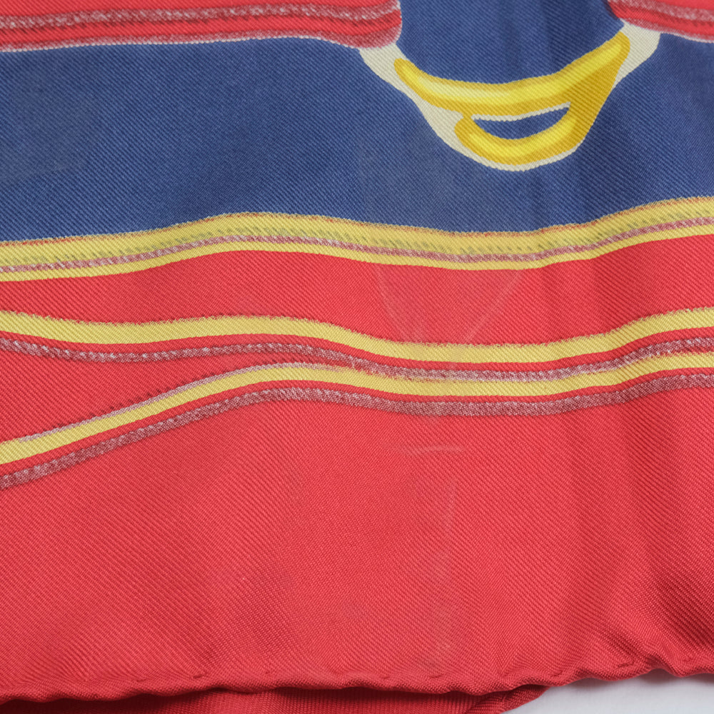 HERMES scarf silk Red and blue Carre90 Women  d