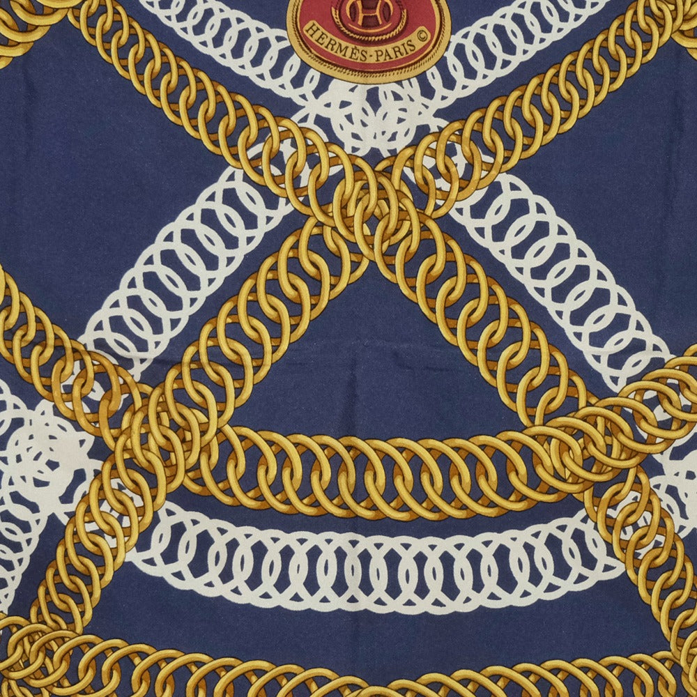 HERMES scarf silk Red and blue Carre90 Women  d