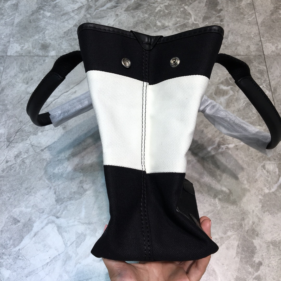 Top Quality Navy XS Tote Bag In Black And White, For Women,  Bags 12.6in/32cm
