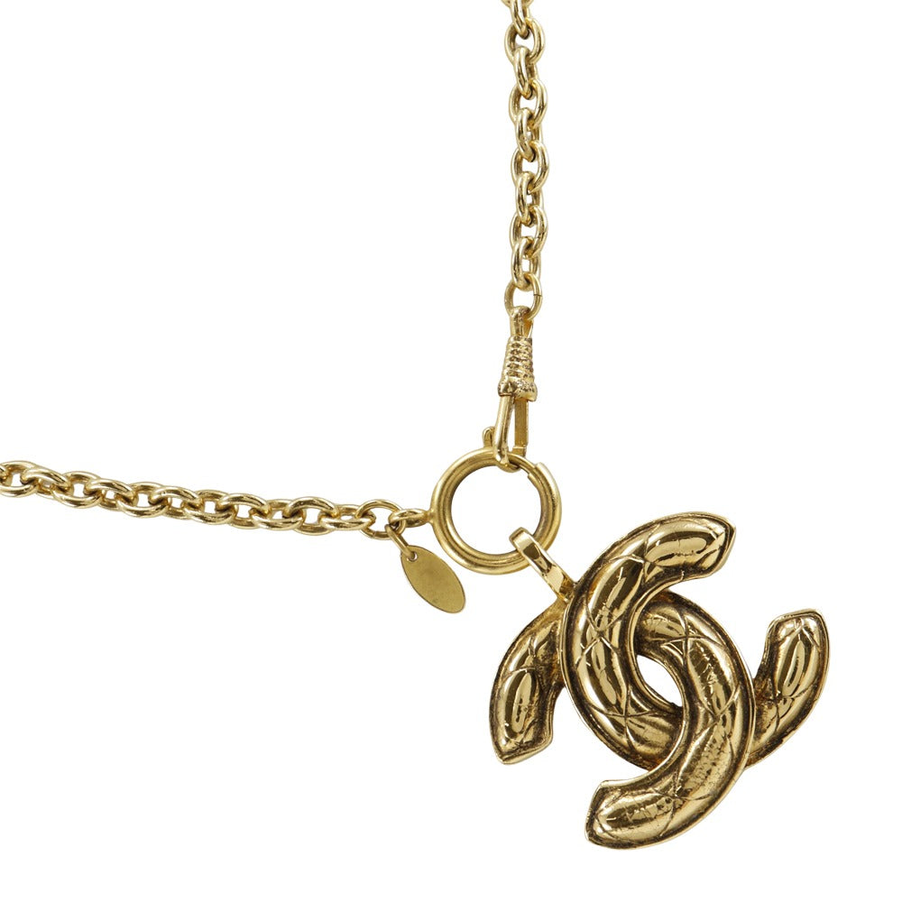 Chanel Coco Mark Matelasse Necklace