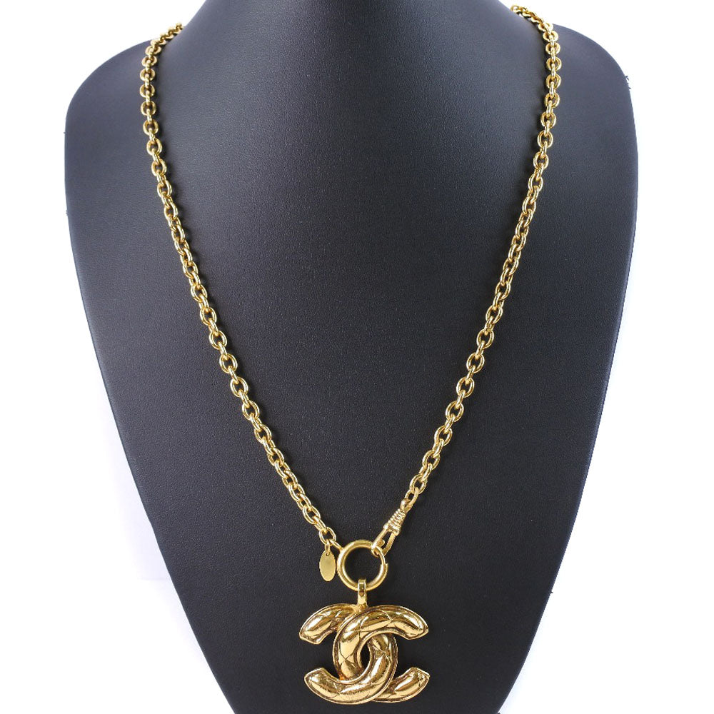 CHANEL Necklace Plated Gold gold   Matrasse COCO Mark Women