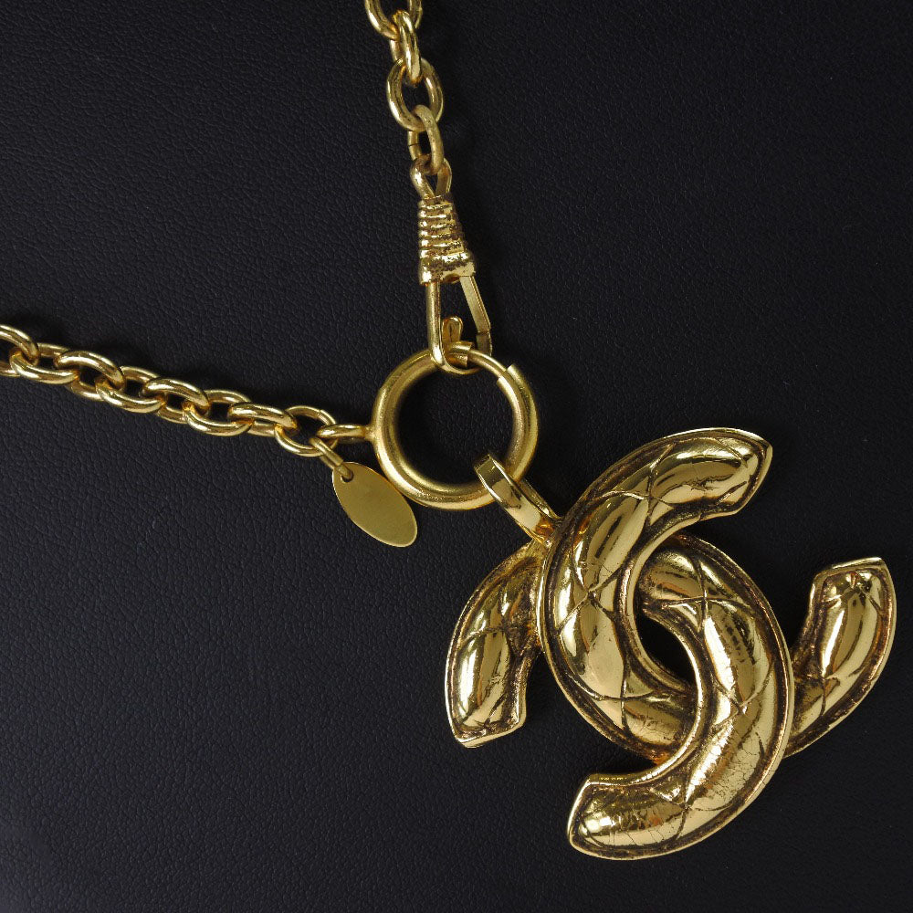 CHANEL Necklace Plated Gold gold   Matrasse COCO Mark Women
