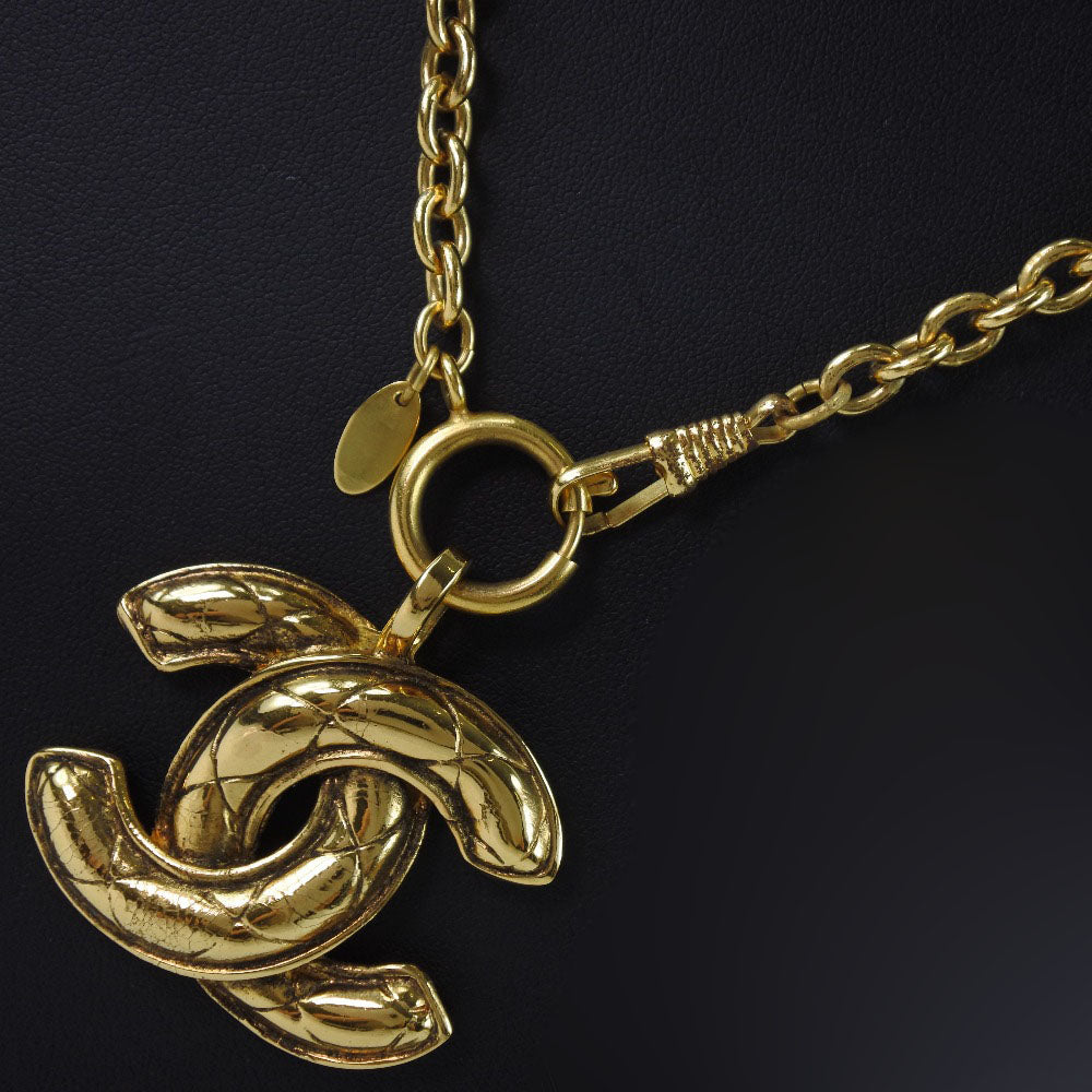 CHANEL Necklace Plated Gold gold   Matrasse COCO Mark Women