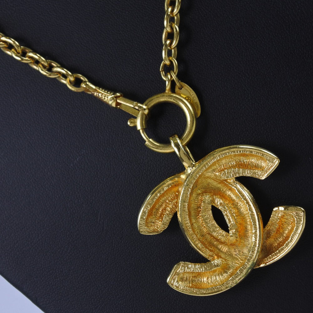 CHANEL Necklace Plated Gold gold   Matrasse COCO Mark Women