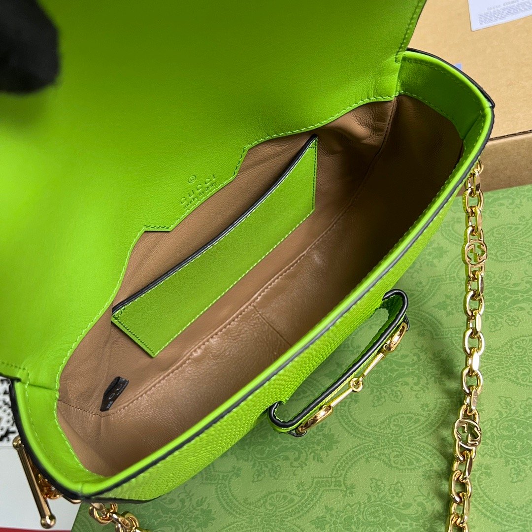 gg Horsebit 1955 Lizard Mini Bag Yellow For Women, Women’s Bags 8in/20cm gg‎