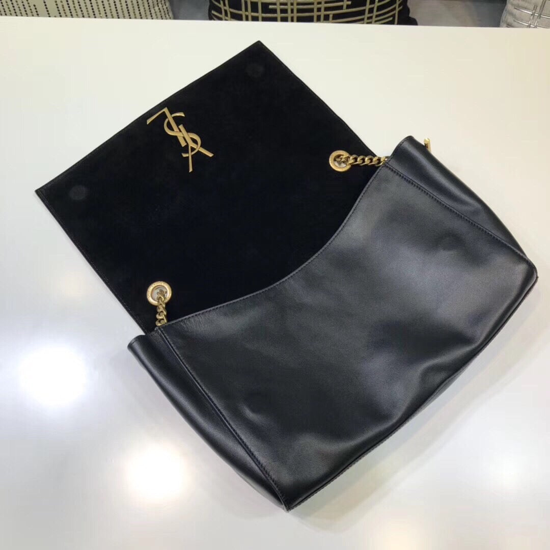 Top Quality Kate MeTop Qualityum Chain Bag In Grain De Poudre Black For Women 9.4in/24cm YSL 364021BOW0J1000