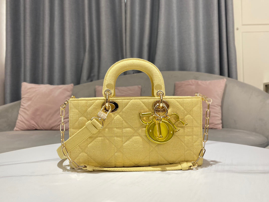 Top Quality Lady D-Joy Bag Yellow For Women, Womens Handbags 26cm/10in CD