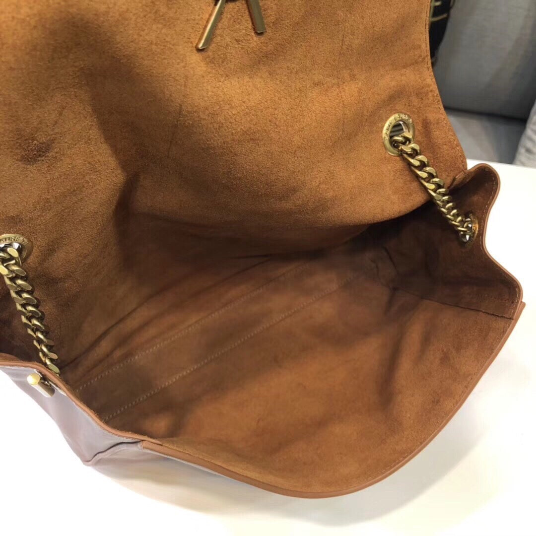 Top Quality Kate MeTop Qualityum Chain Bag In Grain De Poudre Brown For Women 9.4in/24cm YSL 364021BOW0J2346