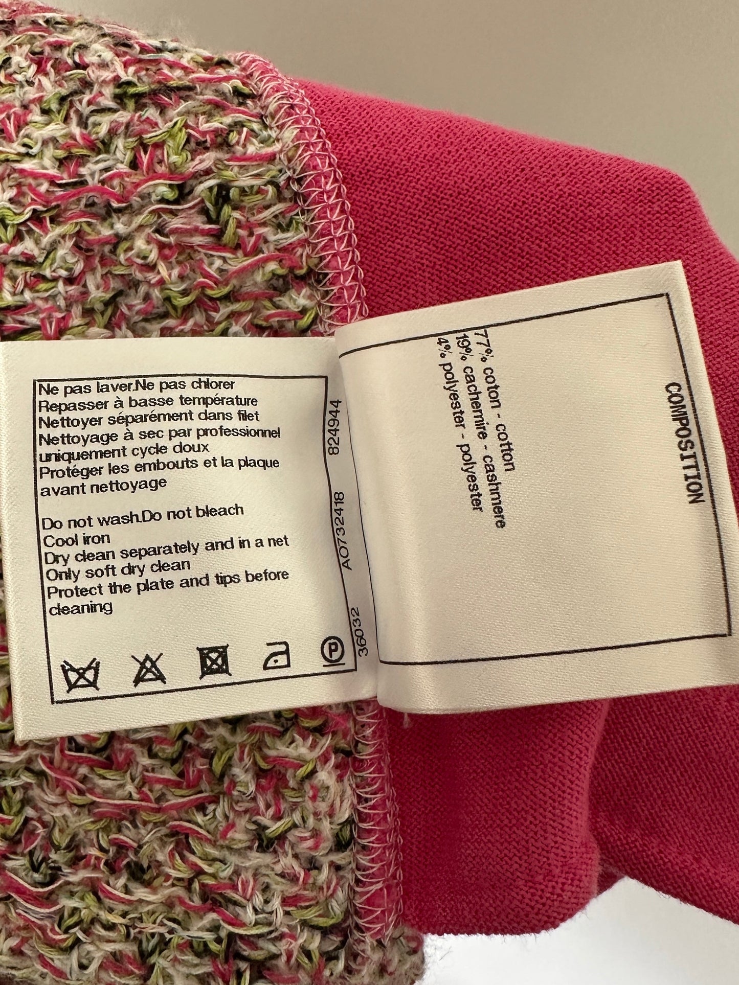 Chanel Pink Crochet Knitted Shorts with Pocket Detail Size FR 34 (UK 6)