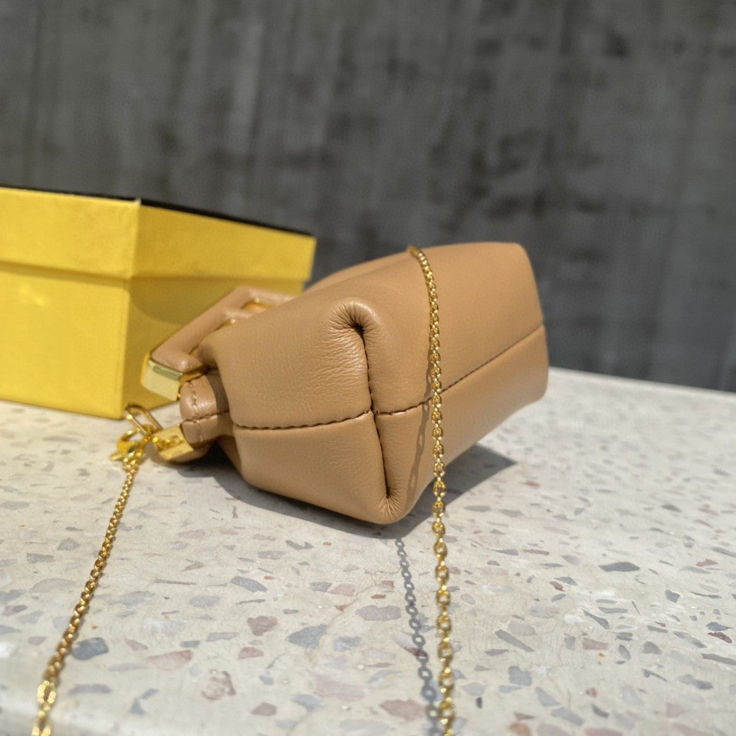 Top QualityTop Quality Nano Top QualityTop Qualityrst Charm Light Brown Bag For Woman 10cm/4in