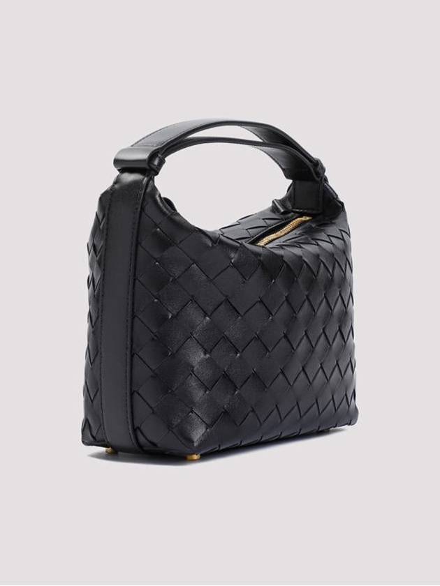 Luxury Bottega Veneta Intrecciato Small Leather Shoulder Bag Black