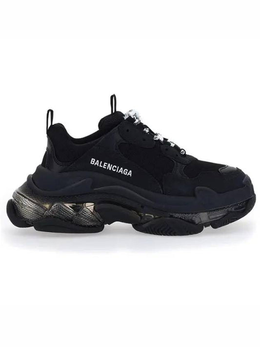 Luxury Balenciaga Trending 2025 Triple S Clear Sole Low Top Sneakers Black