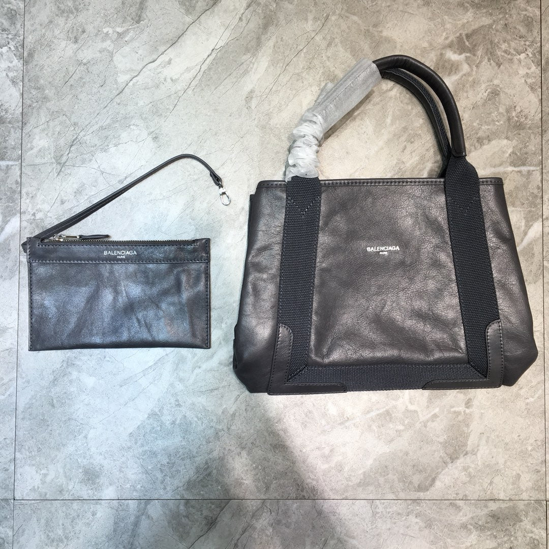 Top Quality Navy Small Cabas Tote Bag In Gray, For Women,  Bags 18.5in/47cm