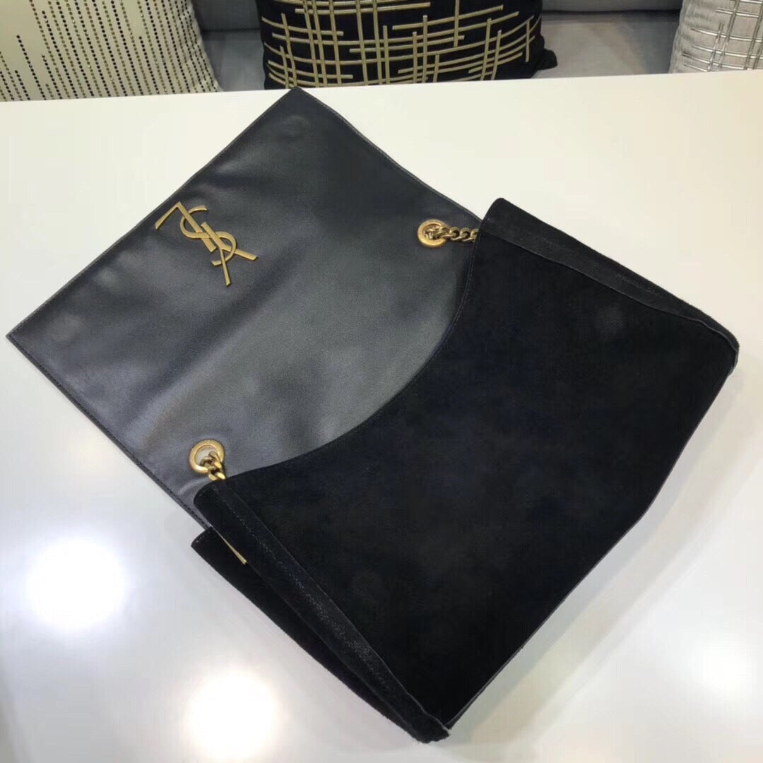 YSSL Kate Medium Reversible Chain Bag Black For Women 28.5in/11cm YSL 5538040UD7W1000