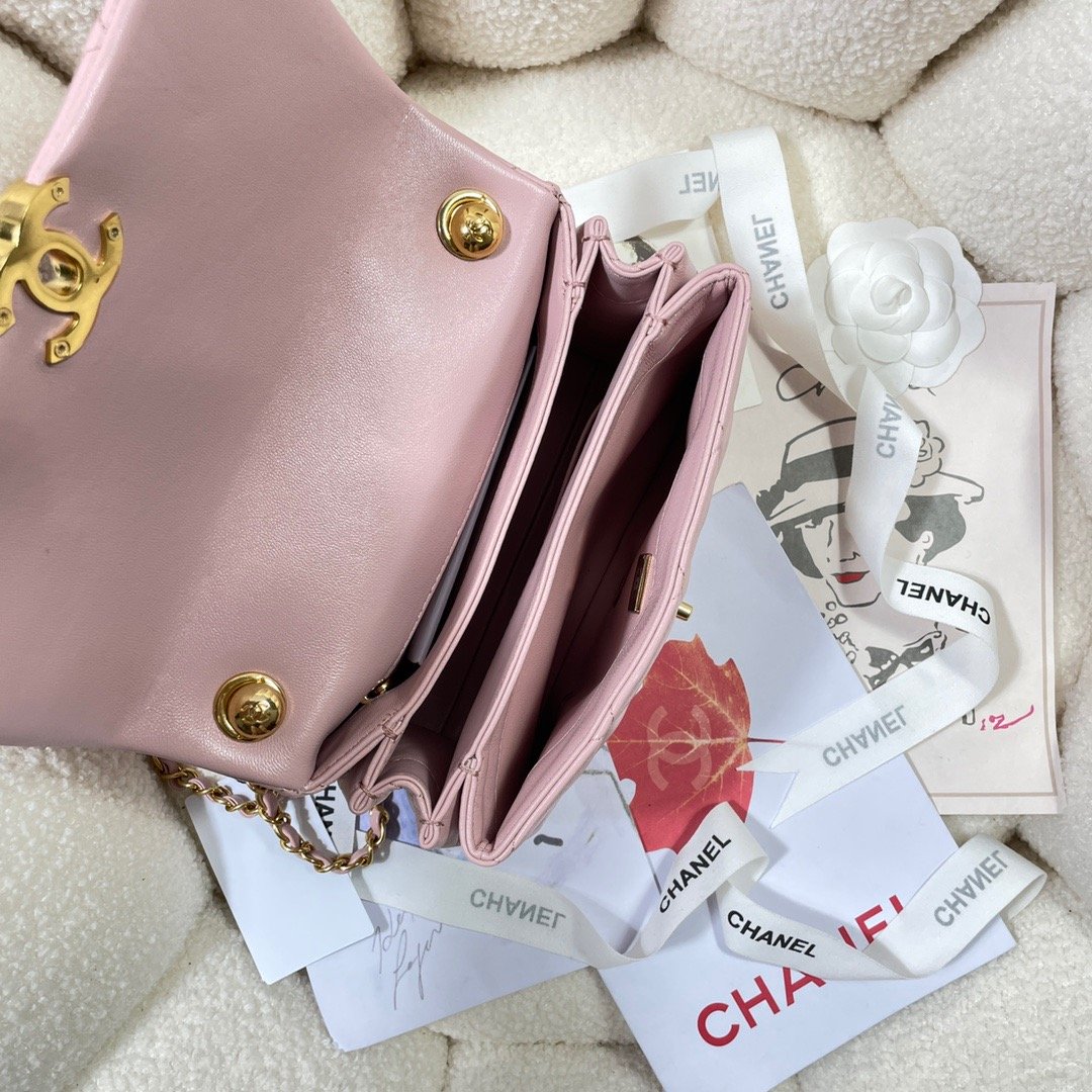 CHL Flap Bag Gold Hardware PiNike For Women, Women’s Handbags, Shoulder Bags 7.9in/20cm AS3366
