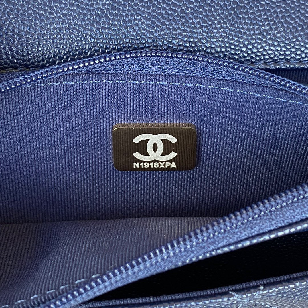 CHLSmall Top Qualityap Bag Gold Hardware Navy Blue For Women Handbags, Shoulder Bags 7.5in/19cm AP2840