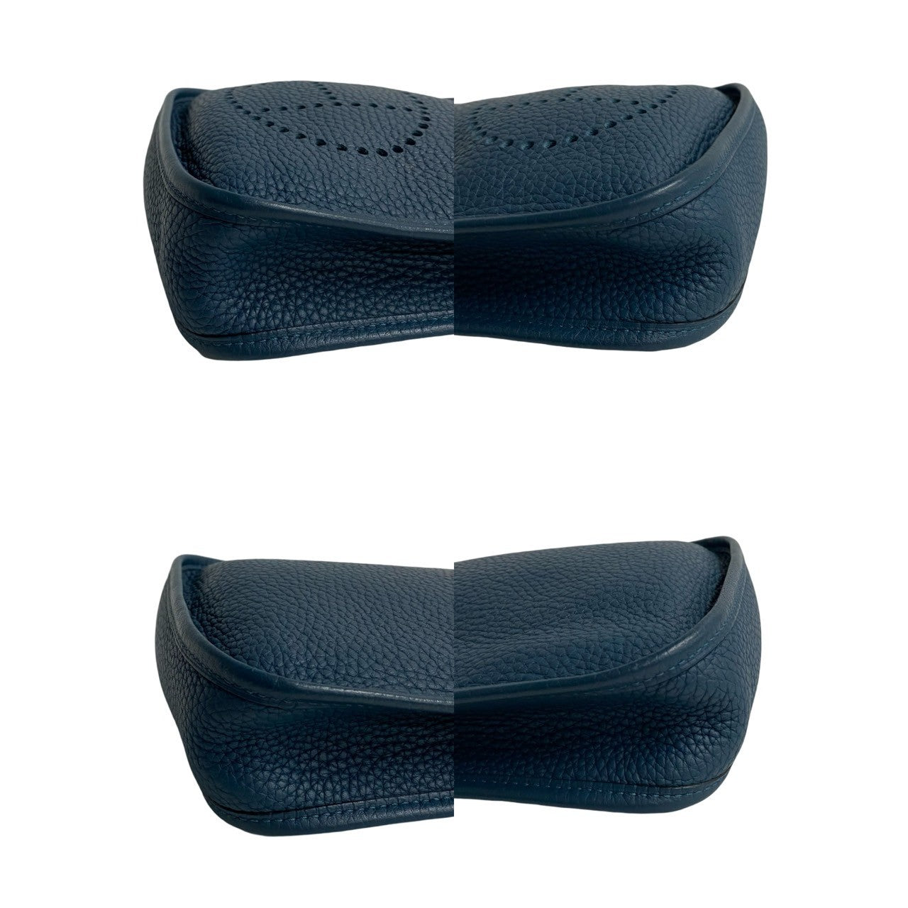 HERMES Shoulder Bag Taurillon Clemence, Leather blue Evelyn TPM Women  d