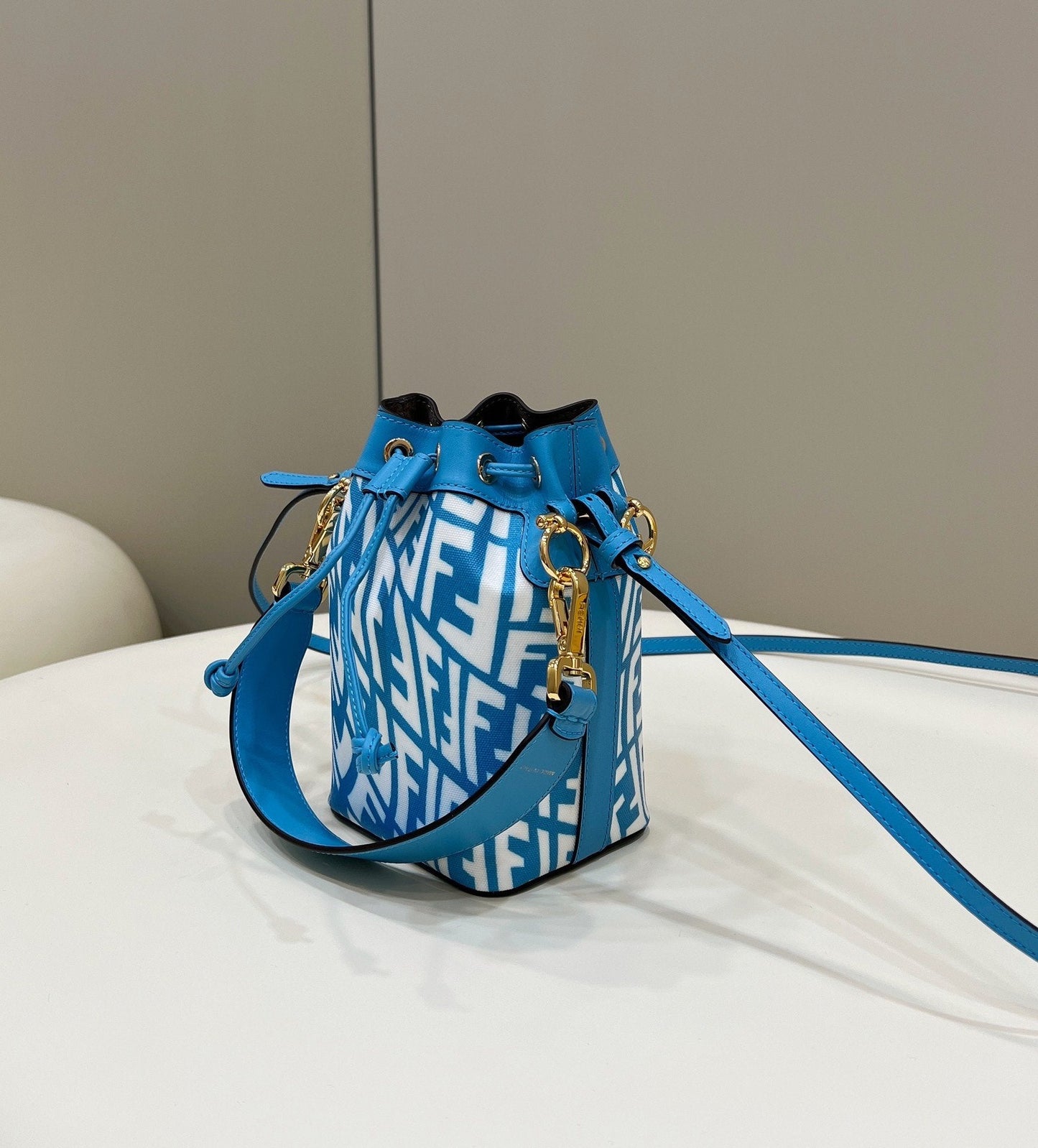 Top QualityTop Quality Mon Tresor Bag Blue For Women, Women’s Handbags, Shoulder And Crossbody Bags 7.1in/18cm FF 8BS010
