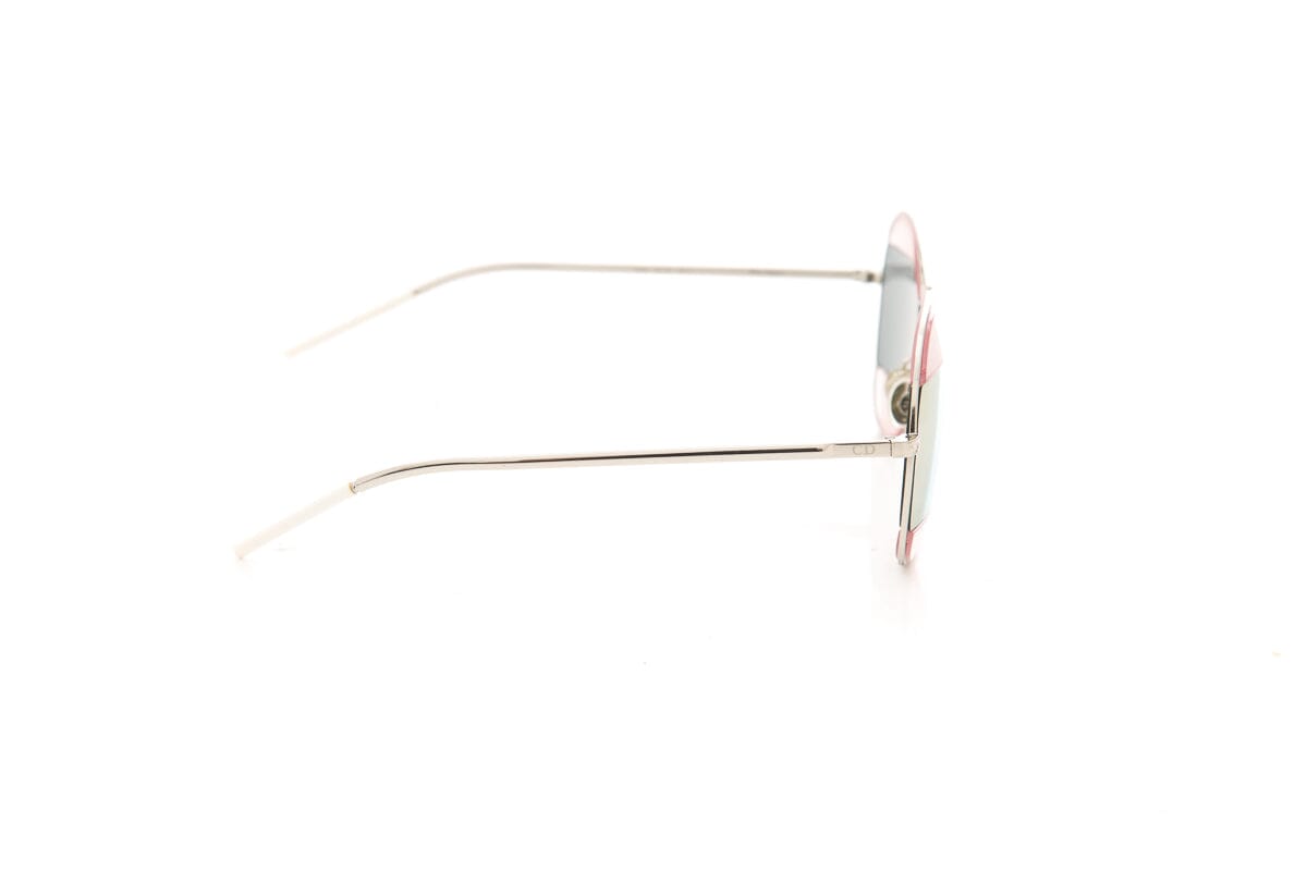 Dior Silver & Pink Split 2 Aviator Sunglasses