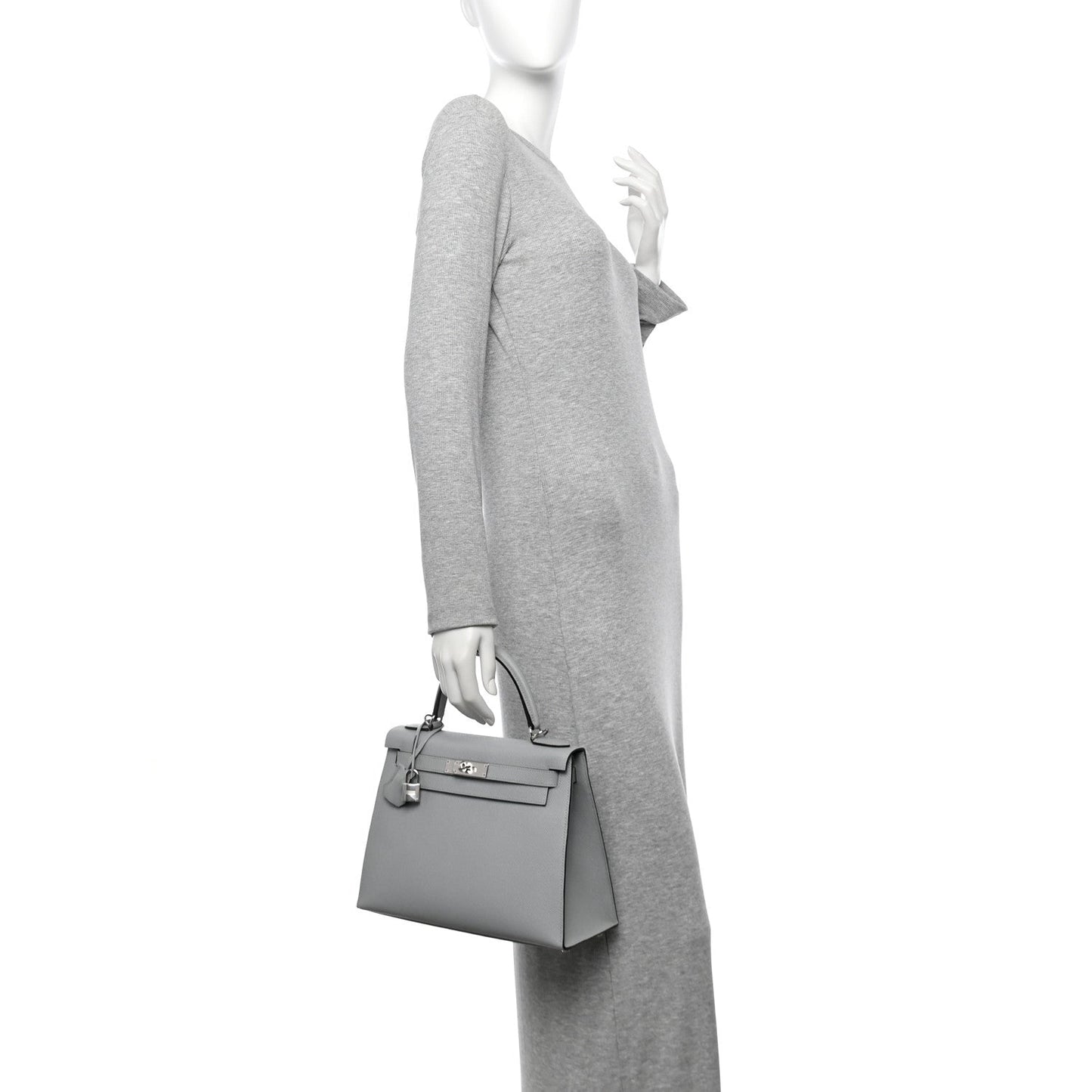 Hermes Epsom Kelly Sellier 28 Bleu Glacier