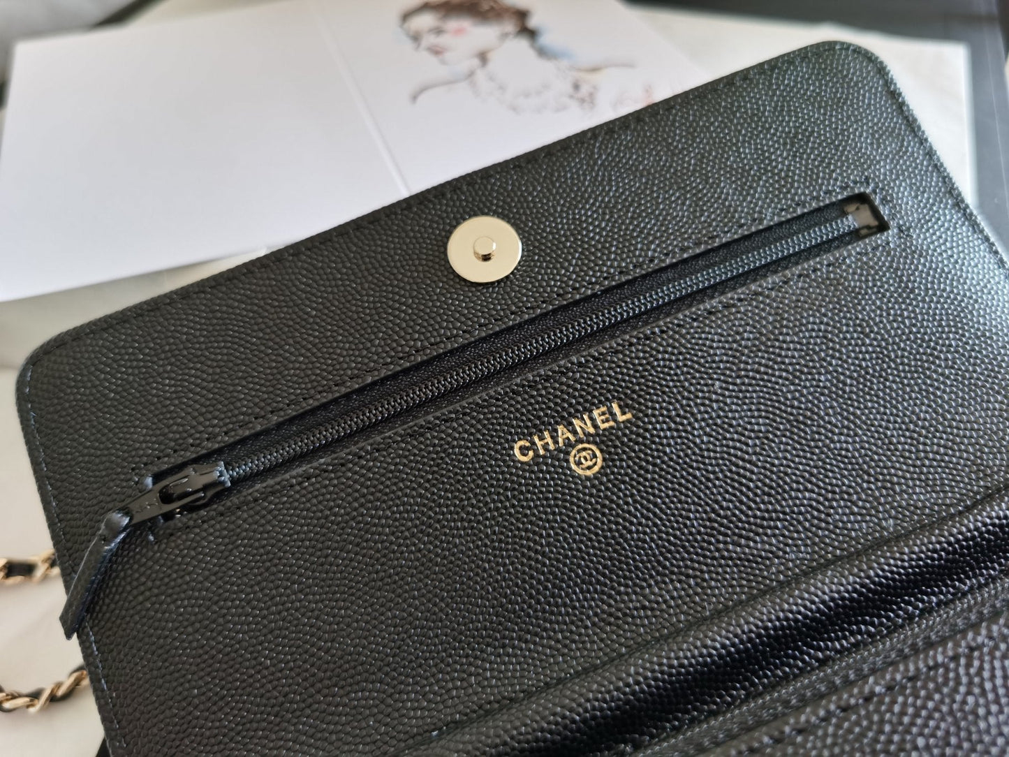 CHLMini Top Qualityap Bag Black For Women 7.2in/18.5cm