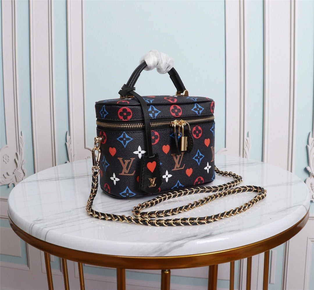 Top Quality Vanity PM Bag Game On Monogram Canvas Black By Nicolas Ghesquiere For Women, Womens Handbags, Shoulder And Crossbody 7.5in/19cm Top Quality M57482