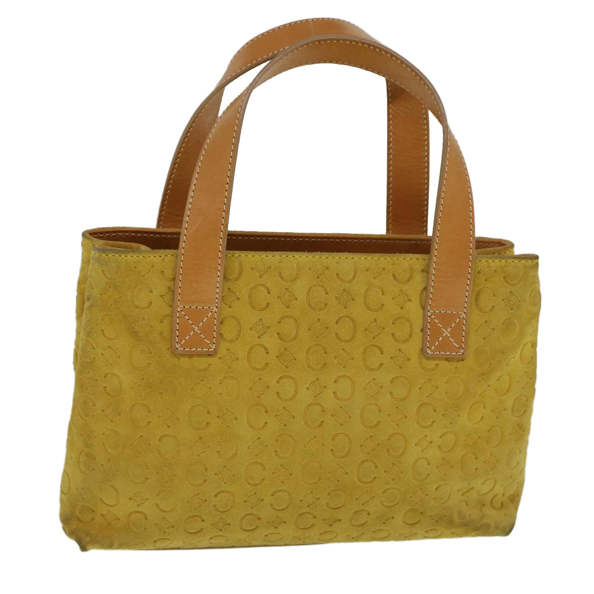 Luxury CELINE C Macadam Canvas Hand Bag Yellow  58815